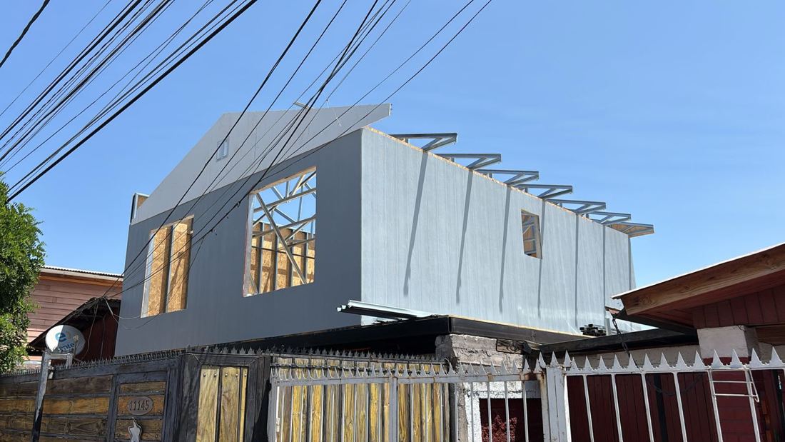 Ampliación de segundo piso en construcción
